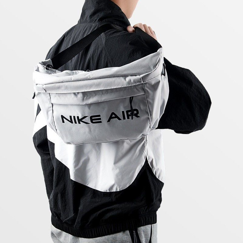 nike耐克斜挎包单肩背包男女运动拎包 2021春新款情侣包腰包胸包