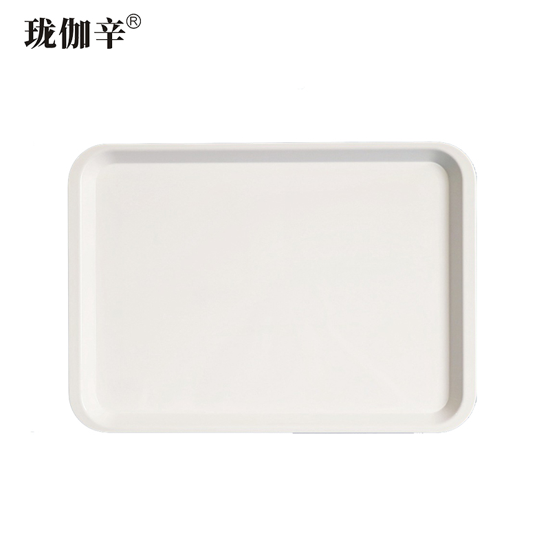 珑伽辛 耐高温密胺餐具托盘 39.4*28*2cm/个高清大图