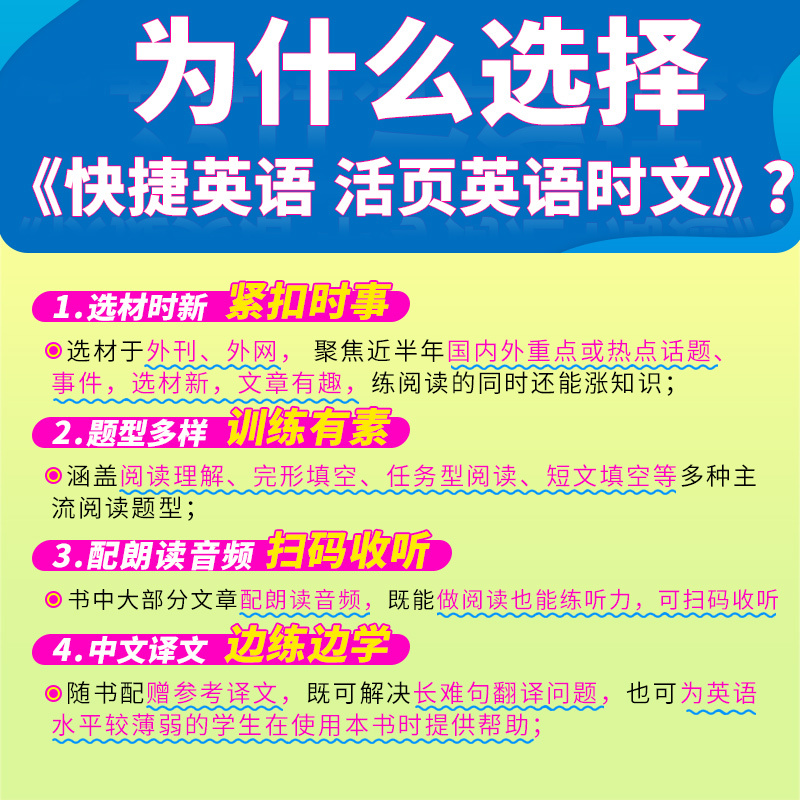 英语时文阅读理解 七年级 NO.24[新版上市] 初中通用 [正版]2024版活页快捷英语时文阅读英语七八九年级25 2