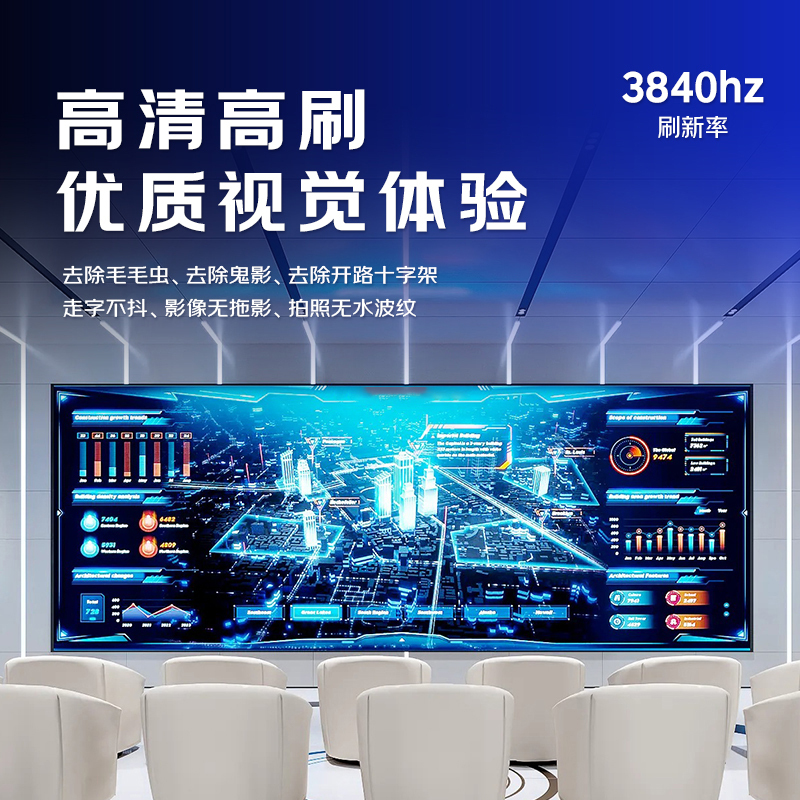 安诺仕室内P1.25全彩LED显示屏数据展示电子大屏无缝拼接LED屏整包套装1㎡ ANS-P12L高清大图