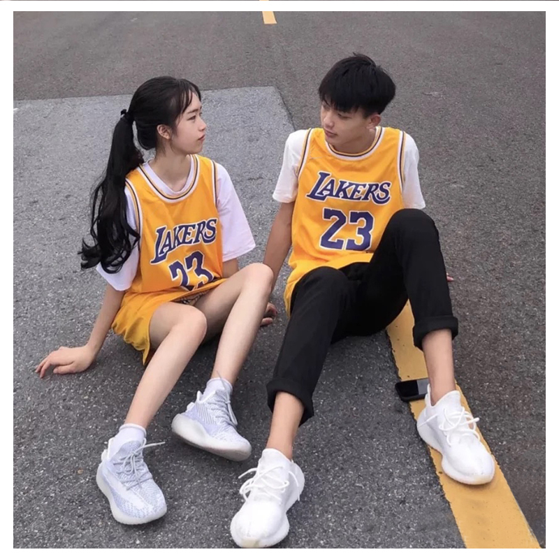 湖人队23号詹姆斯球衣男女学生韩版嘻哈情侣篮球服外穿背心