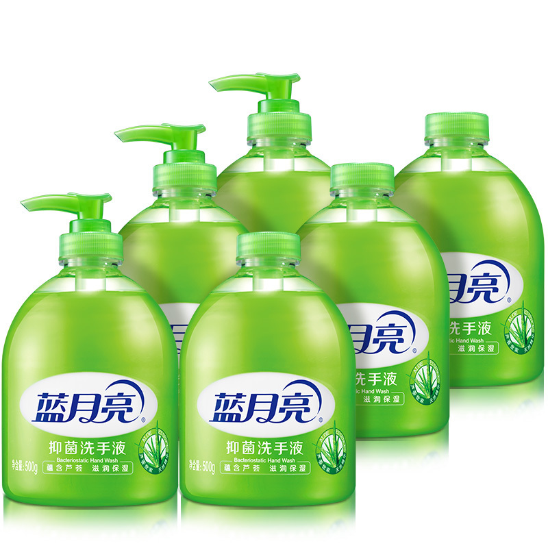 蓝月亮洗手液500g芦荟抑菌滋润保湿清洁家用瓶装护肤抵御干燥 12瓶装