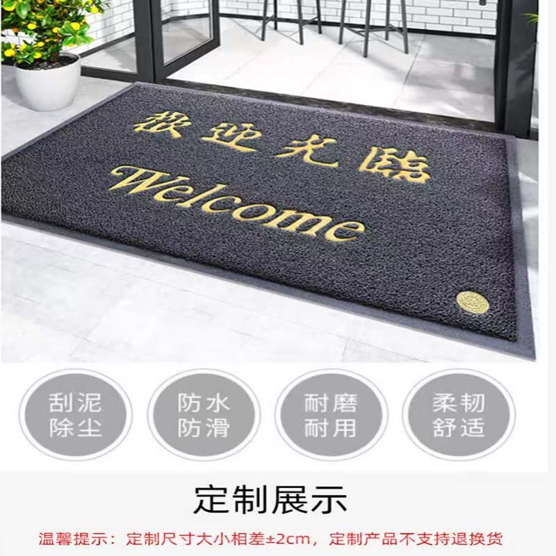 地毯 防滑垫丝圈门口地垫迎宾加厚耐磨红地毯脚垫特厚 特厚灰色180*200cm高清大图