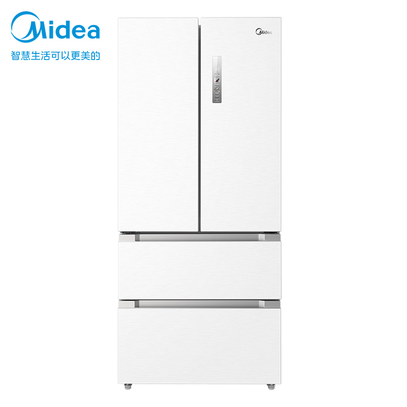 [自营]美的冰箱(Midea)508净味变频一级能效法式四开门白色冰箱以旧换新家用大容量BCD-508WTPZM(E)高清大图