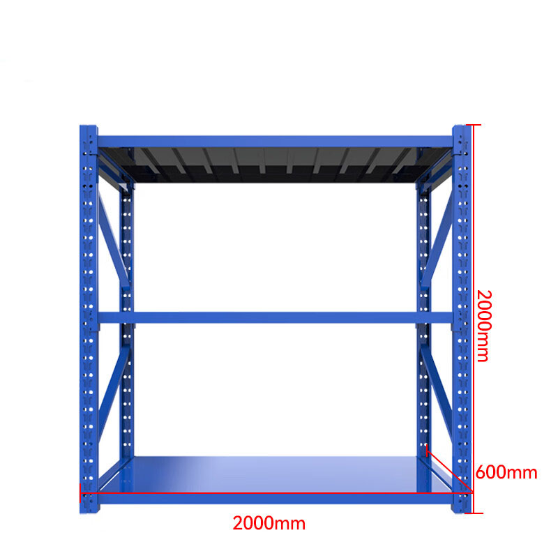 域赢中型仓储货架三层架展示架仓库架200kg每层高清大图