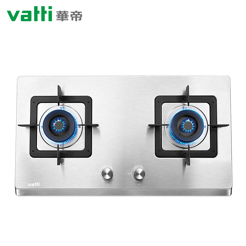华帝燃气灶不锈钢灶具家用天然气液化气嵌入式煤气双灶具 灰色 液化气