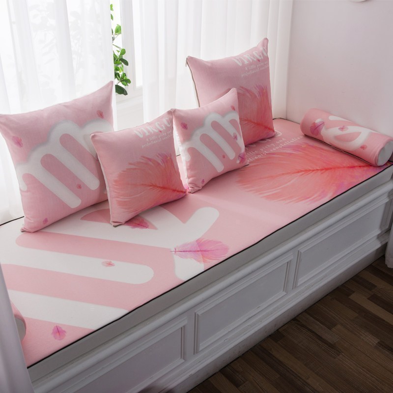 家柏饰(CORATED)北欧高密度乳胶飘窗垫窗台垫定做榻榻米阳台海绵垫沙发毯坐垫 处女座 20cm飘窗垫高清大图