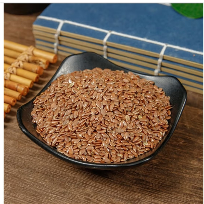 内蒙古生黄金亚麻子特产级胡麻亚麻籽高亚麻酸亚麻籽粉奇亚籽高清大图