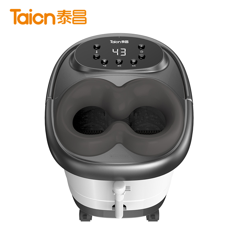 泰昌08AJ8H足浴盆脚动按摩洗脚盆电动加热泡脚器恒温家用深桶漏电保护温度设定脚动滚轮足浴盆