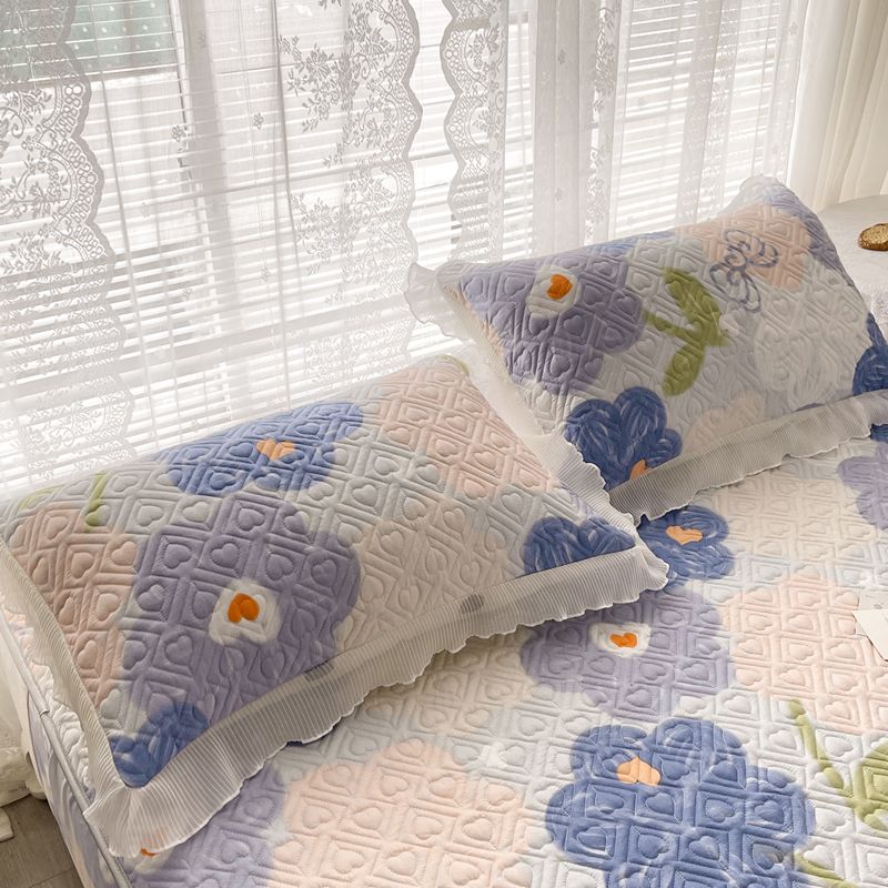 南极人夹棉枕套一对装枕头套48cmx74cm单个枕芯内胆套枕芯套 48cmX74cm 夏日清新一对装
