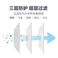 【200支装】药店同款立体防水透气三层防护熔喷布一次性防护口罩