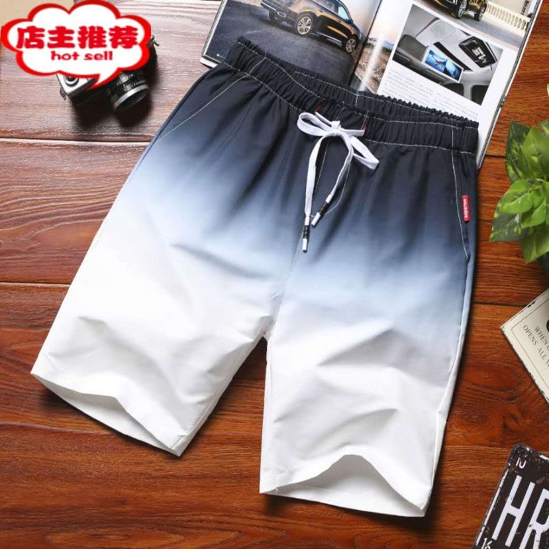 SHANCHAO工装短裤男士夏天潮流宽松中裤子潮牌ins夏季休闲运动沙滩五分裤休闲裤图片