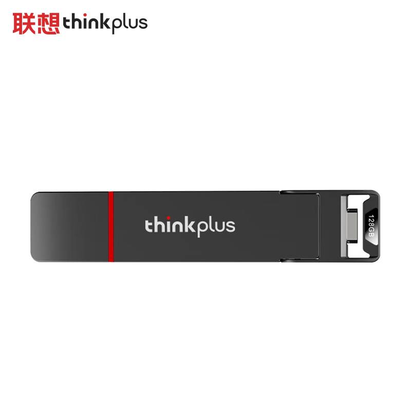 ThinkPlus联想 移动固态U盘 1TB 双接口USB3.2 灰色 TU205-128G 个