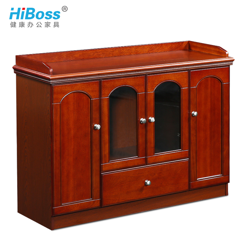 HiBoss办公家具沙发配套茶几高级实木皮油漆茶几