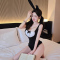 长夜漫漫情趣内衣纯欲性感俏皮兔女郎暗扣开档免脱连体衣制服2050
