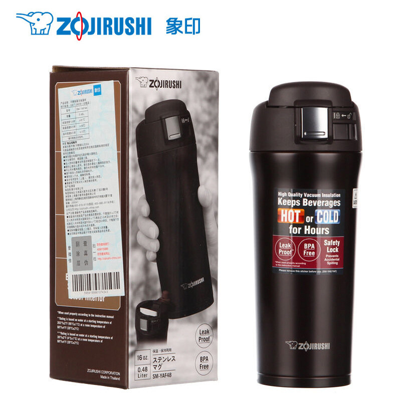 象印(ZO JIRUSHI)保温杯SM-YAF48真空车载杯304不锈钢保温杯新款保冷杯子480ml 黑色TD 黑色
