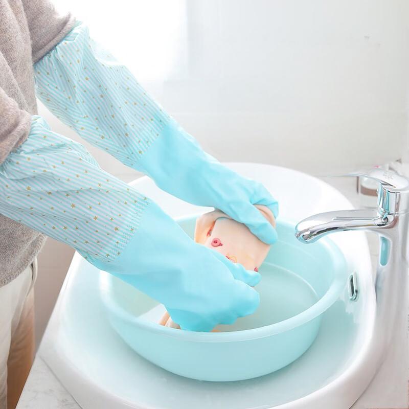 茶花 套袖保暖手套 加长加绒45cm/个高清大图