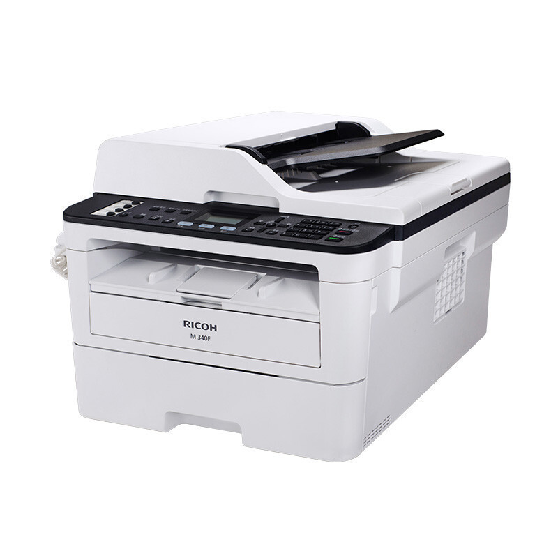 理光(Ricoh)M 340FW A4黑白激光四合一多功能一体机(双面打印/复印/扫描/传真/无线/有线)