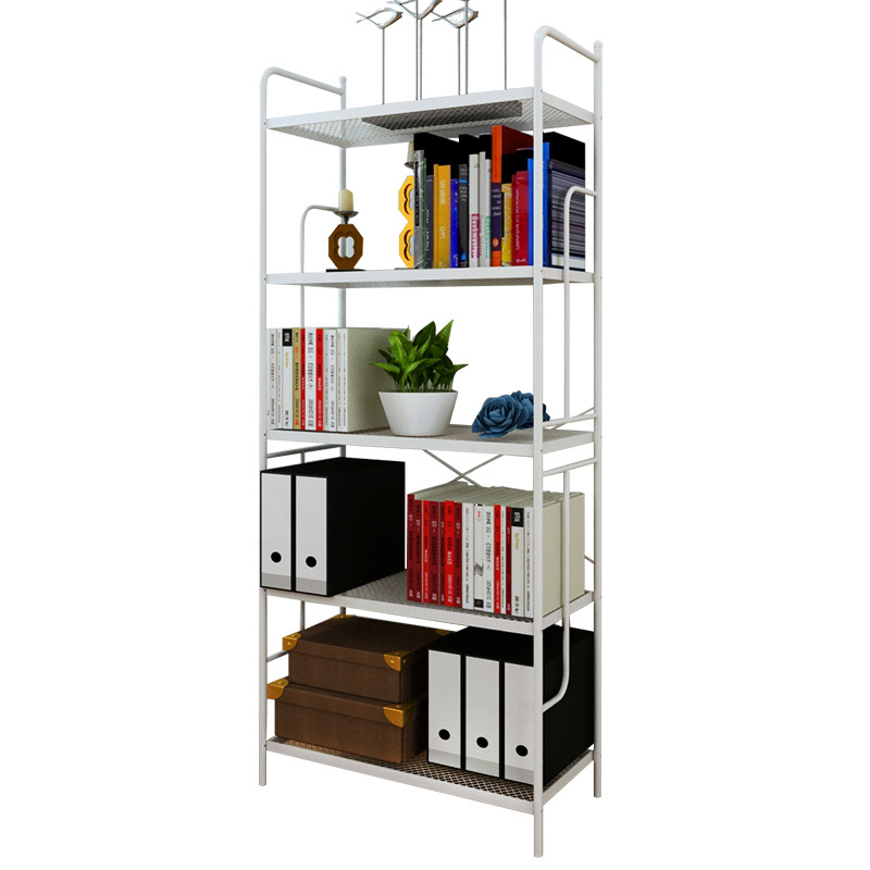 简易书架落地置物架宜家铁艺儿童书架收纳架简约现代学生用省空间