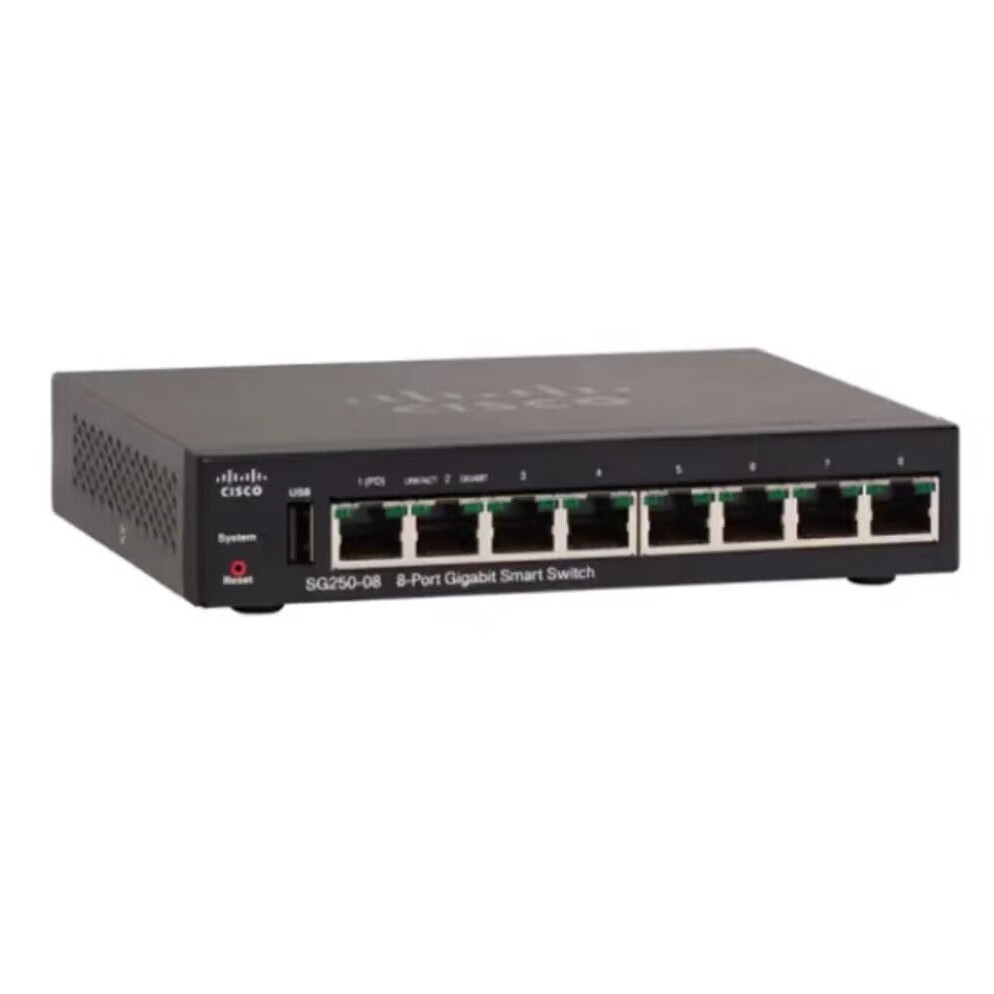 3M 思科(CISCO)千兆企业级交换机 8口千兆可网管SG250-08-K9-CN高清大图