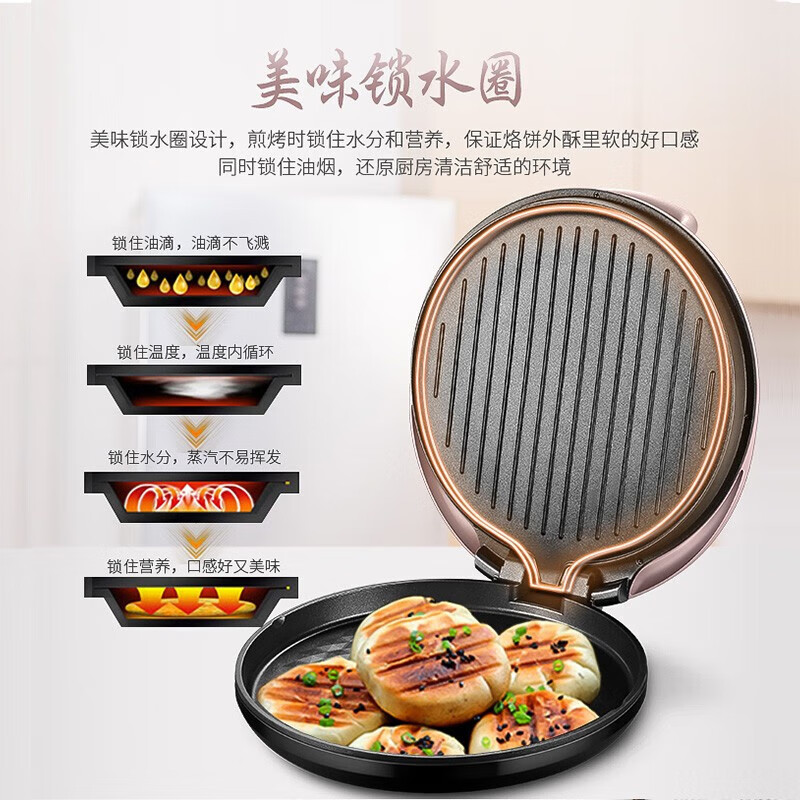 苏泊尔ZMD安心系列煎烤机深烤盘系列双面加热薄煎烤机烙饼锅JJ34A50高清大图
