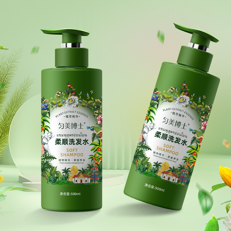 匀美博士柔顺洗发水500ml 控油蓬松丝滑持久改善毛躁去屑止痒清洁护发高清大图