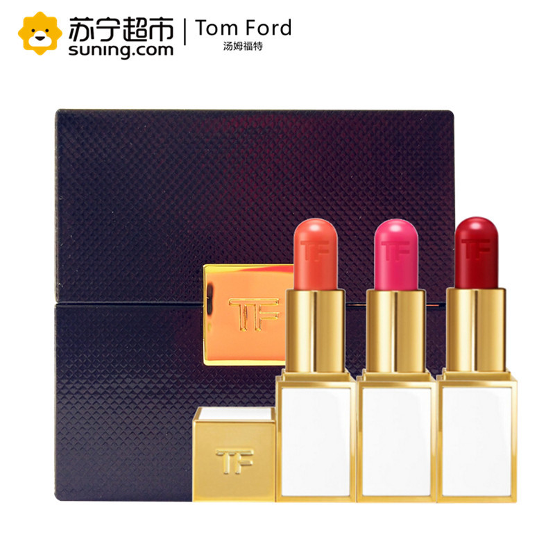 汤姆福特(Tom Ford)迷你亮彩唇膏套盒1#+3#+4# tf迷你白管系列2g 礼盒套装 滋润保湿