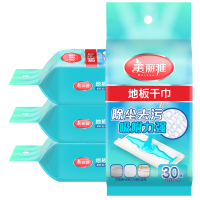 美丽雅 地板干巾 拖把静电除尘纸 30张*4袋装