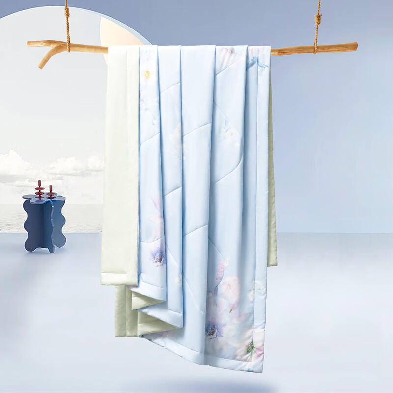 水星家纺[线下专柜同款] DH夏沐繁花被 150cm×200cm/条高清大图