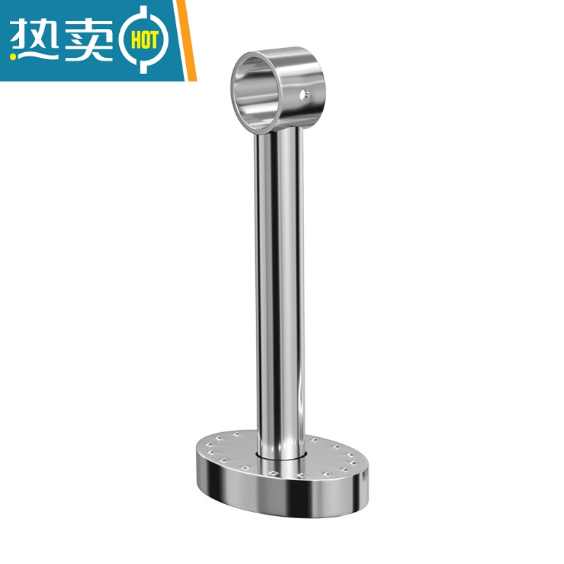 敬平不锈钢阳台吊通吊座吊杆环顶装法兰座衣通杆晾衣杆支架固定器吊脚 连体式-不锈钢-高30cm(1个)高清大图