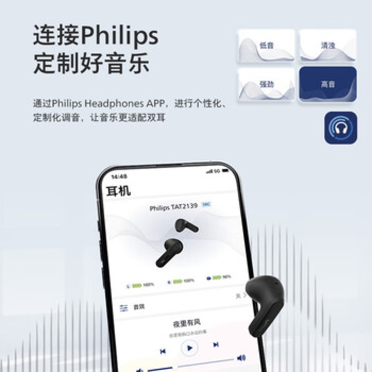 飞利浦(Philips) TAT2139 蓝牙耳机 (计价单位:个) 黑色高清大图
