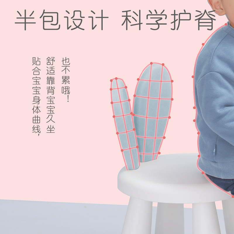 儿童积木桌小兔椅子多功能拼装宝宝凳子桌椅套装女孩男孩玩具 马卡龙大颗粒桌面板