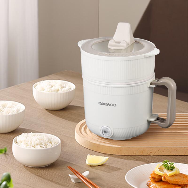 大宇(DAEWOO)多功能小型蒸煮电火锅宿舍学生煮面电煮锅1L【DYZG-1056A】