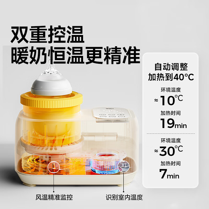 boboduck大嘴鸭暖奶器摇奶器一体 婴儿无水暖奶/摇奶/保温/解冻4合1温奶器 BD6277高清大图