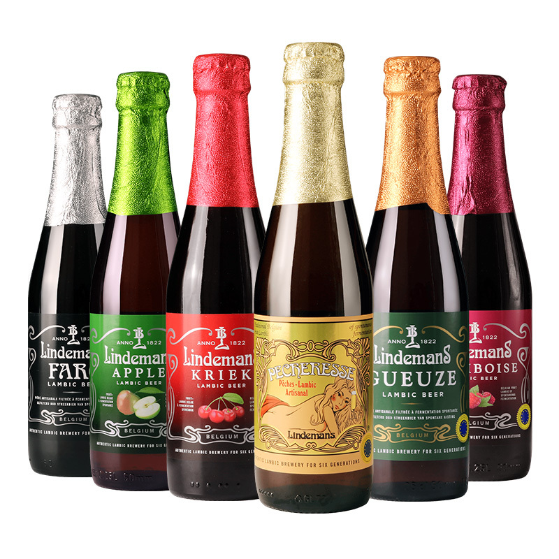 比利时进口 精酿啤酒 Lindemans 林德曼随机口味组合250ml*6瓶
