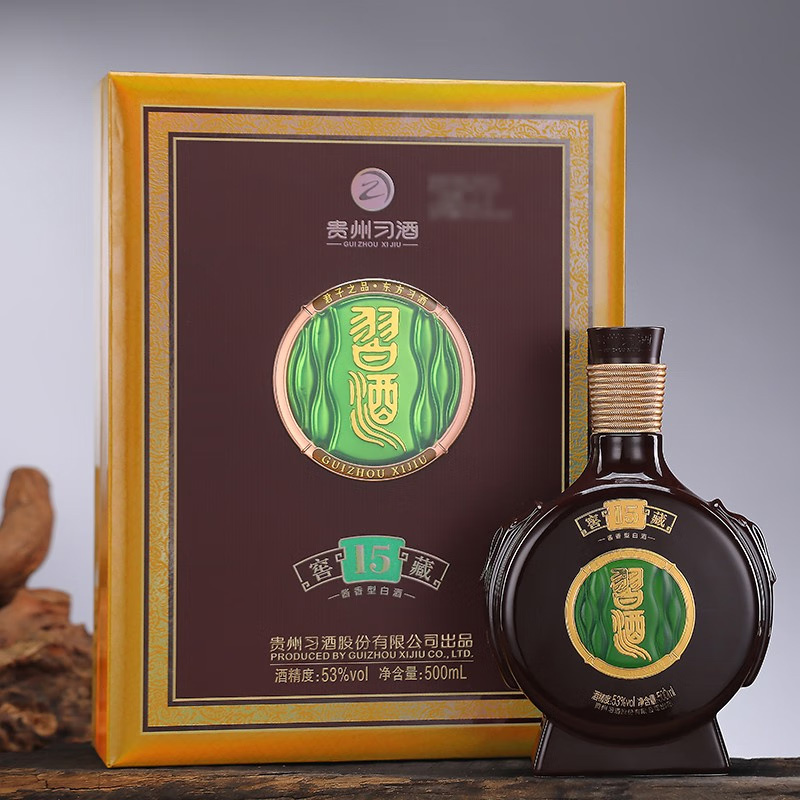 习酒 窖藏15 酱香型白酒 53度礼盒装 新老款随机发货 500ml*5瓶整箱