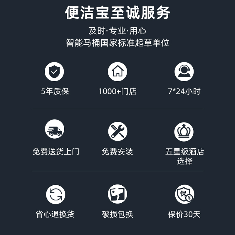 便洁宝BJB智能马桶盖即热清洗暖风烘干 座圈加热 全自动清洗除臭夜灯照明抗菌座圈电动马桶盖马桶圈Z3