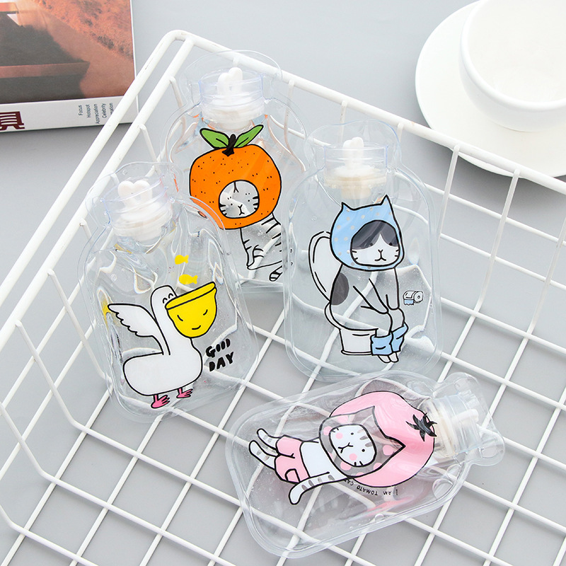 热水袋注水小号卡通pvc冲水暖水袋可爱迷你学生婴儿随身暖手宝