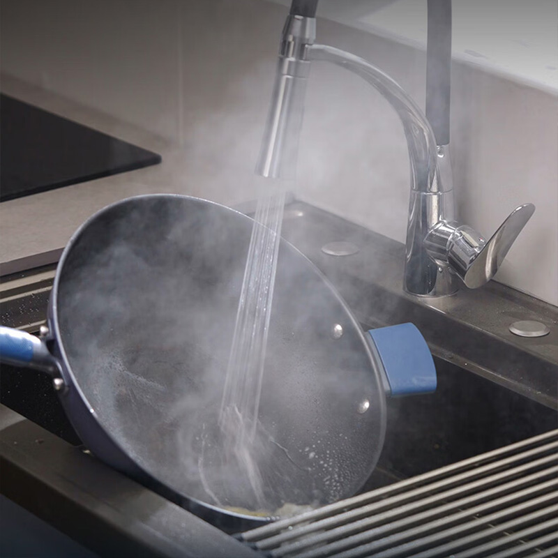 爱仕达炒锅32cm钛晶0涂层聚能少油不粘炒菜锅具CC32Z8Q高清大图