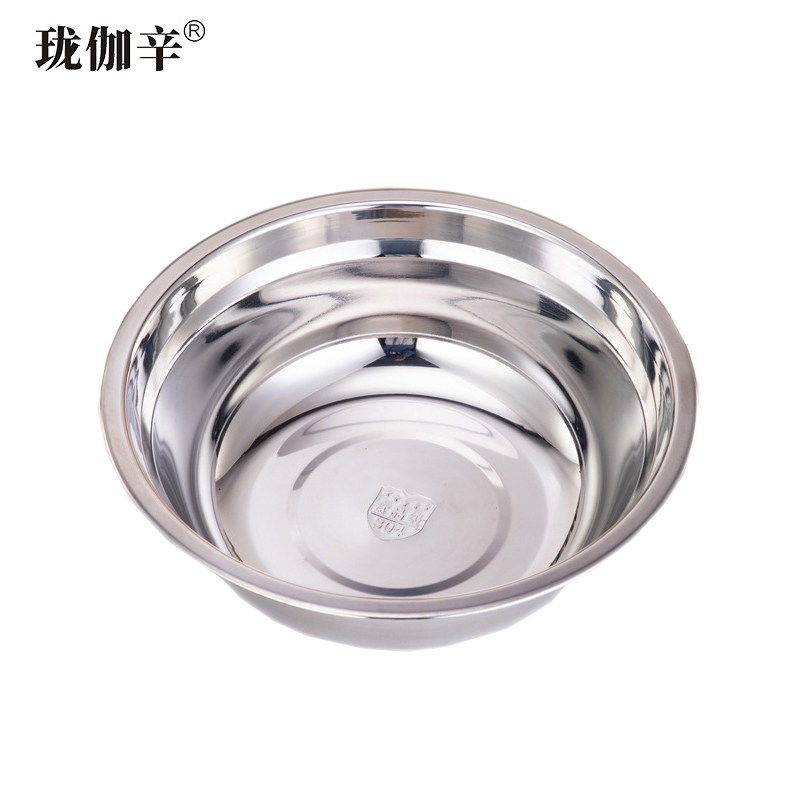 珑伽辛 304不锈钢碗汤盆 22CM/个