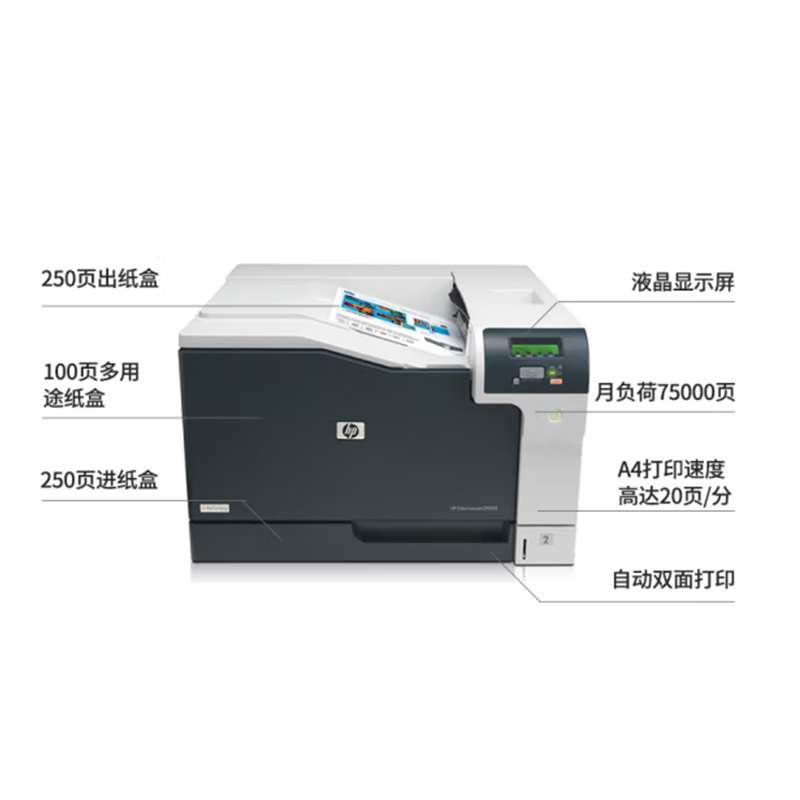 惠普(hp) CP 5225dn A3幅面彩色激光打印机 商用办公 USB+有线网络+自动双面打印
