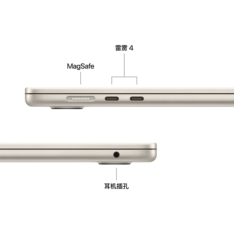 Apple 26款 MacBook Air 15英寸 M5 10+10核 16GB 1TB 星光色 笔记本电脑高清大图