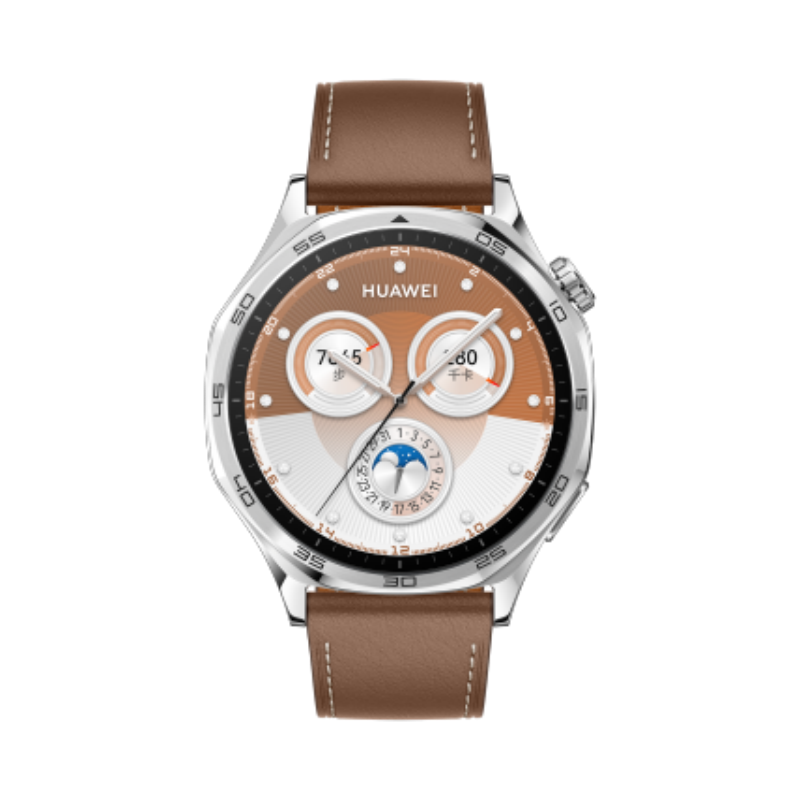 华为(HUAWEI) WATCH GT 5棕色复合素皮表带 46mm 砂砾棕高清大图