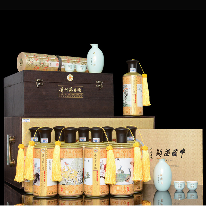 酒别重逢贵州茅台酒十大花鸟53度500ml10瓶酱香型白酒