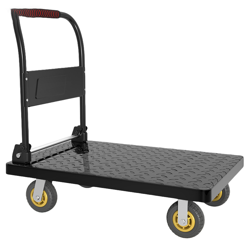 万山宏业 钢板小推车折叠手推车平板车载重1300斤 4寸烽火静音轮 73*48*80cm WL6H/个高清大图