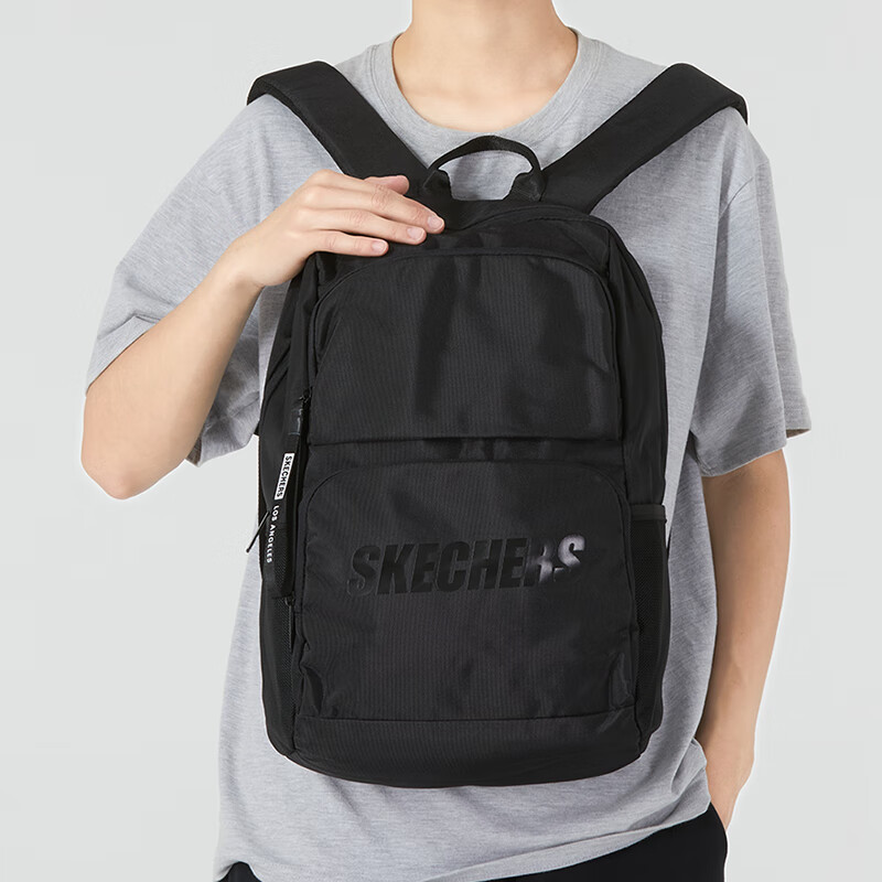 斯凯奇(Skechers)双肩包时尚情侣潮流双肩包大容量运动背包学生书包 L320U196-0018