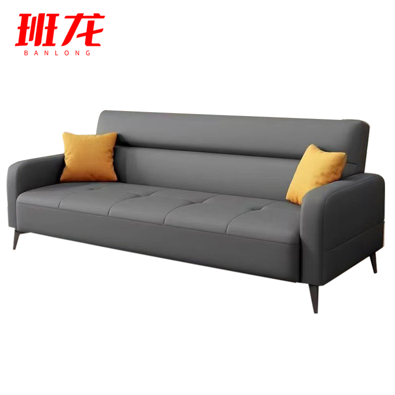 班龙沙发床三人位深灰色张高清大图