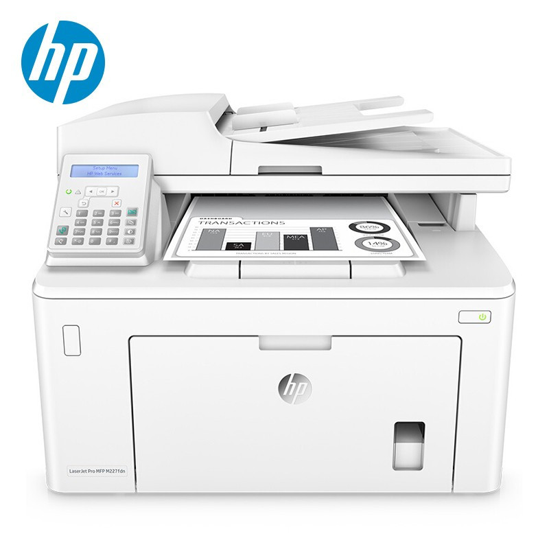 惠普(HP)LaserJet Pro MFP M227fdn A4黑白激光一体机 打印复印扫描传真 自动双面打印 套餐三