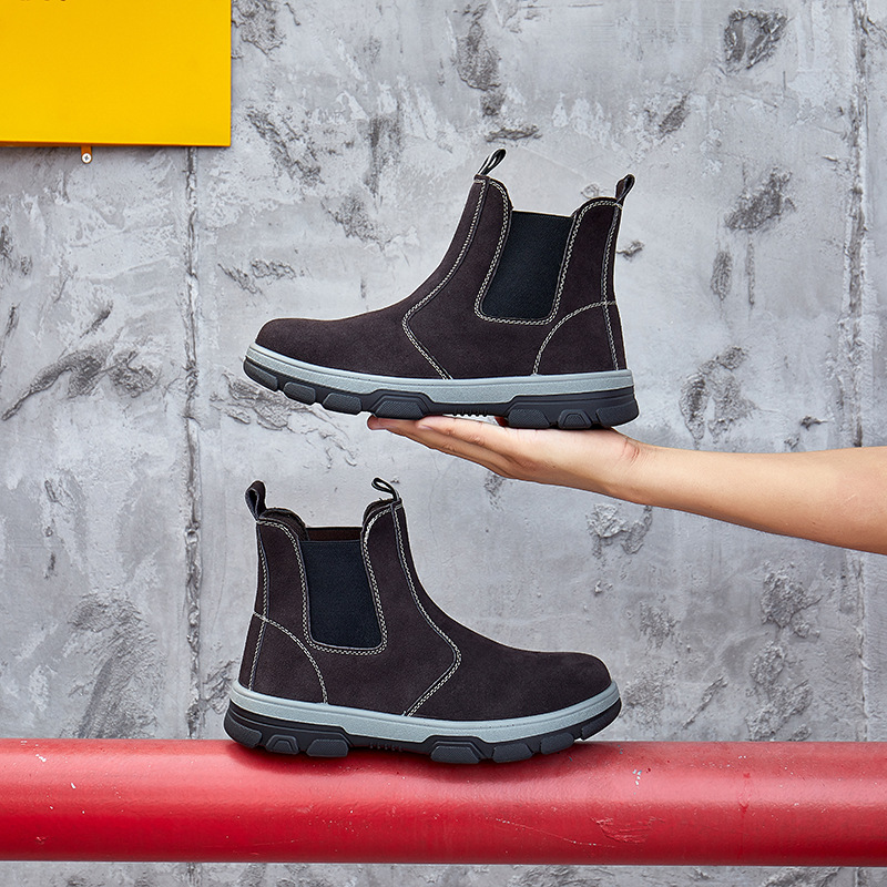 麒燕 男秋冬铁包头防砸防刺保暖工作鞋828/双高清大图