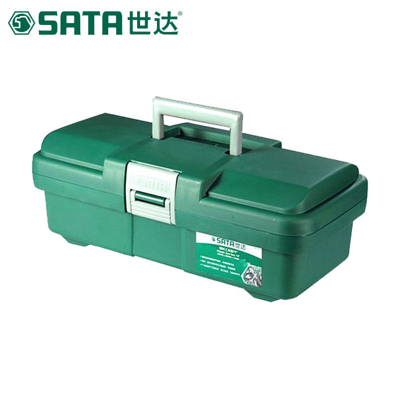 世达(SATA) 15英寸塑料工具箱 多功能维修箱手提箱 385x202x140mm 95161